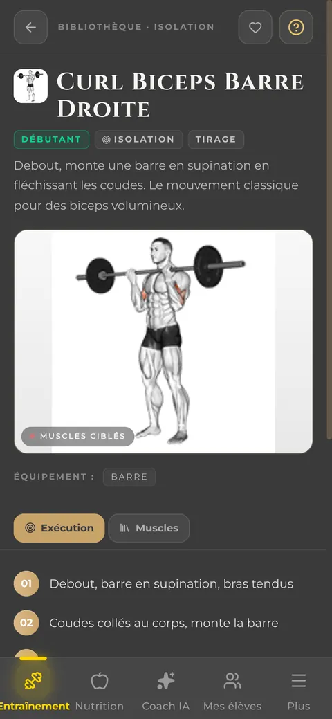 Fiche d'un exercice